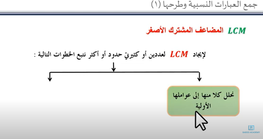 شرح درس 2-5 جمع العبارات النسبية وطرحها رياضيات ثاني ثانوي مسارات ف2